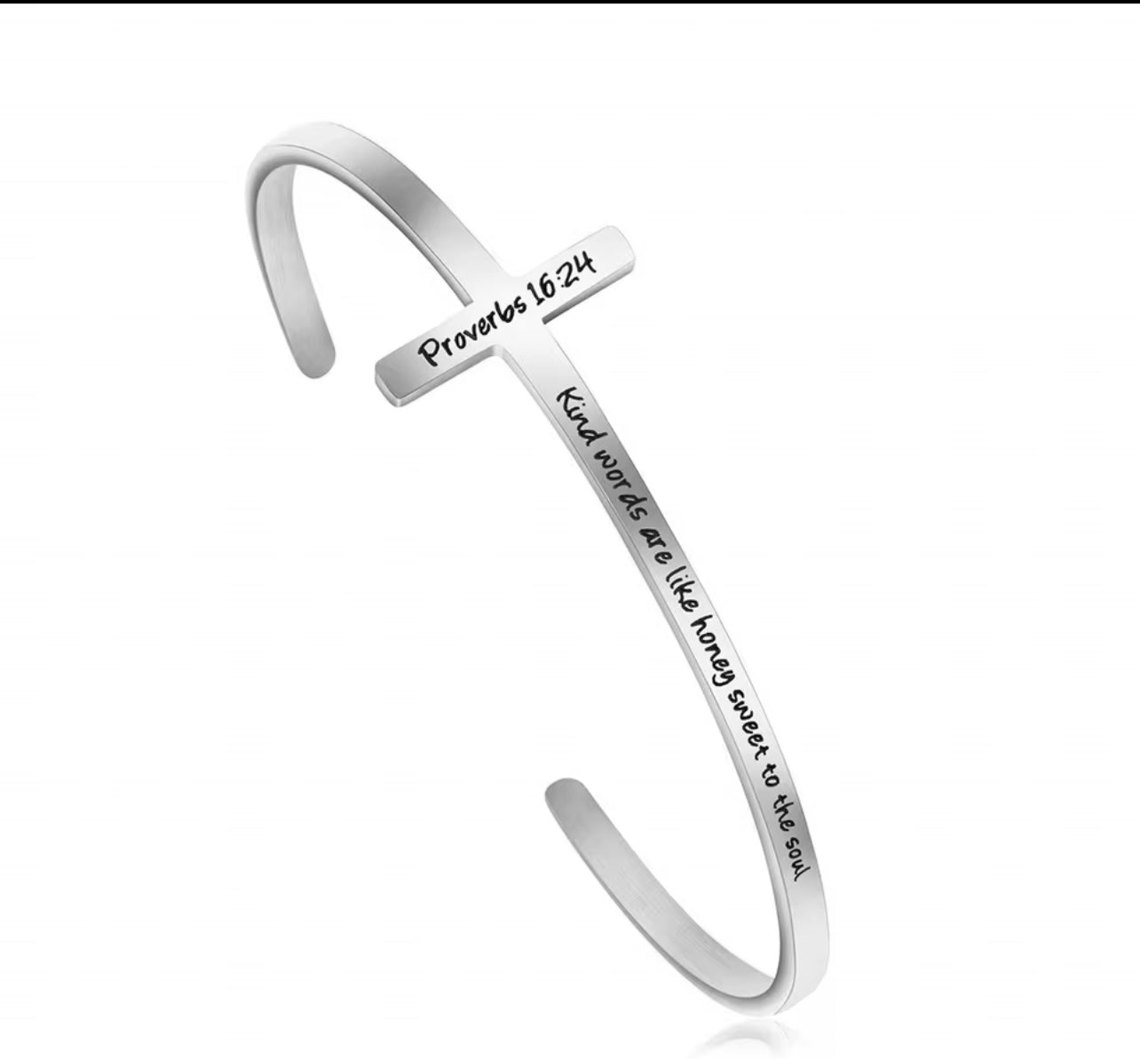 Bible Verse Scripture Cuff Bracelet