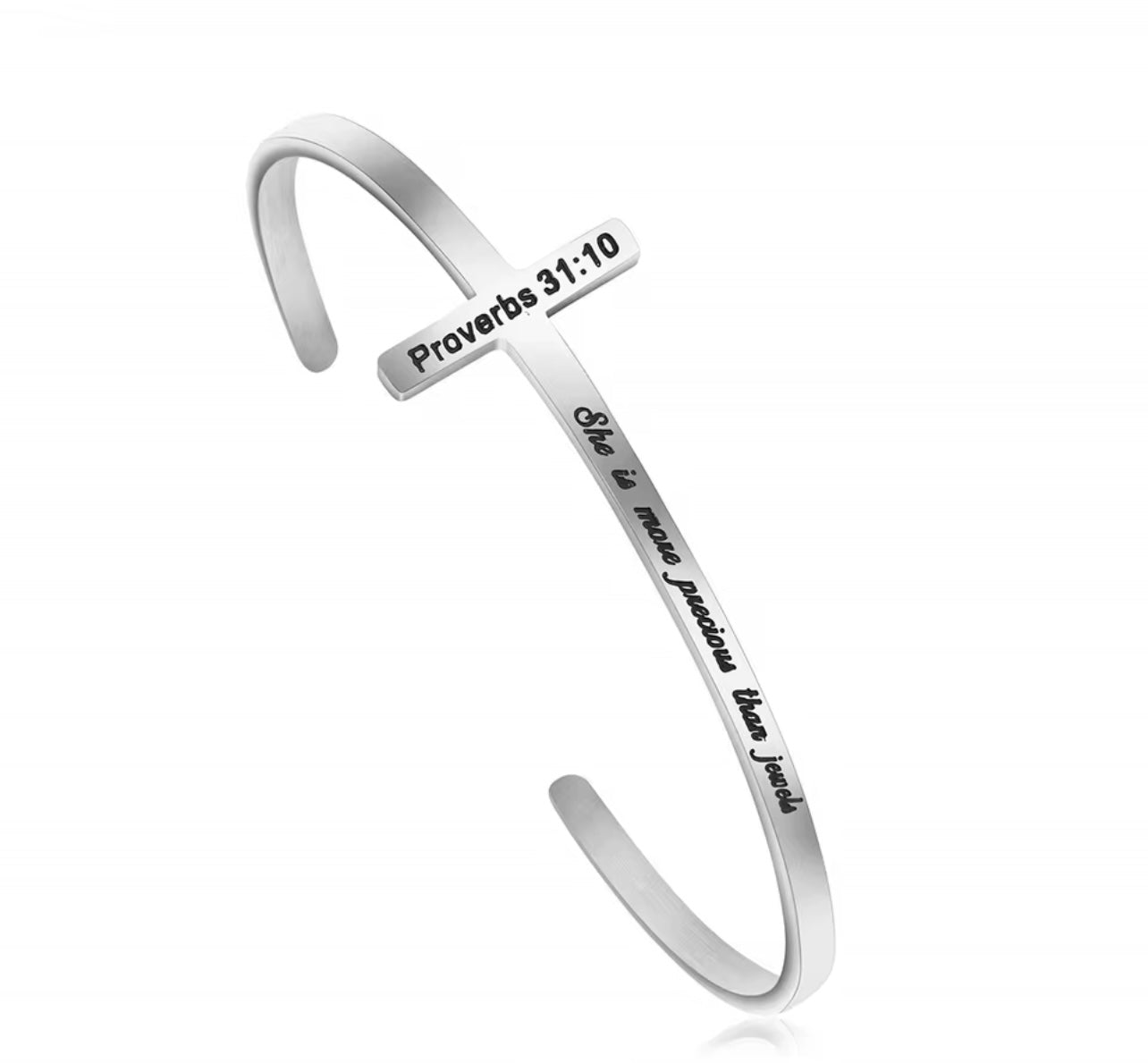 Bible Verse Scripture Cuff Bracelet