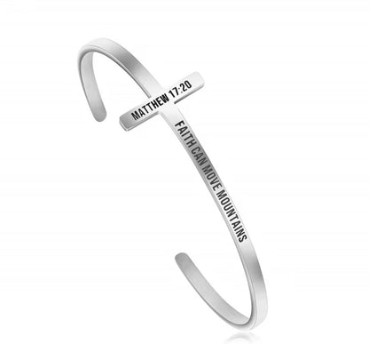 Bible Verse Scripture Cuff Bracelet