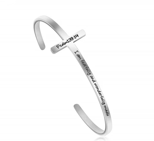 Bible Verse Scripture Cuff Bracelet