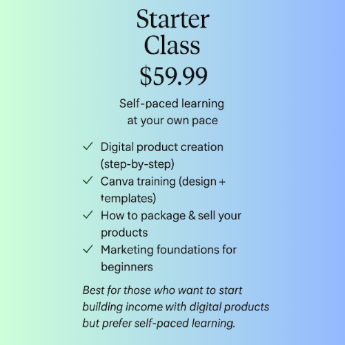 Starter Class – Self-Paced Learning