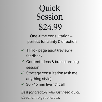 Quick Session – 1:1 Consultation